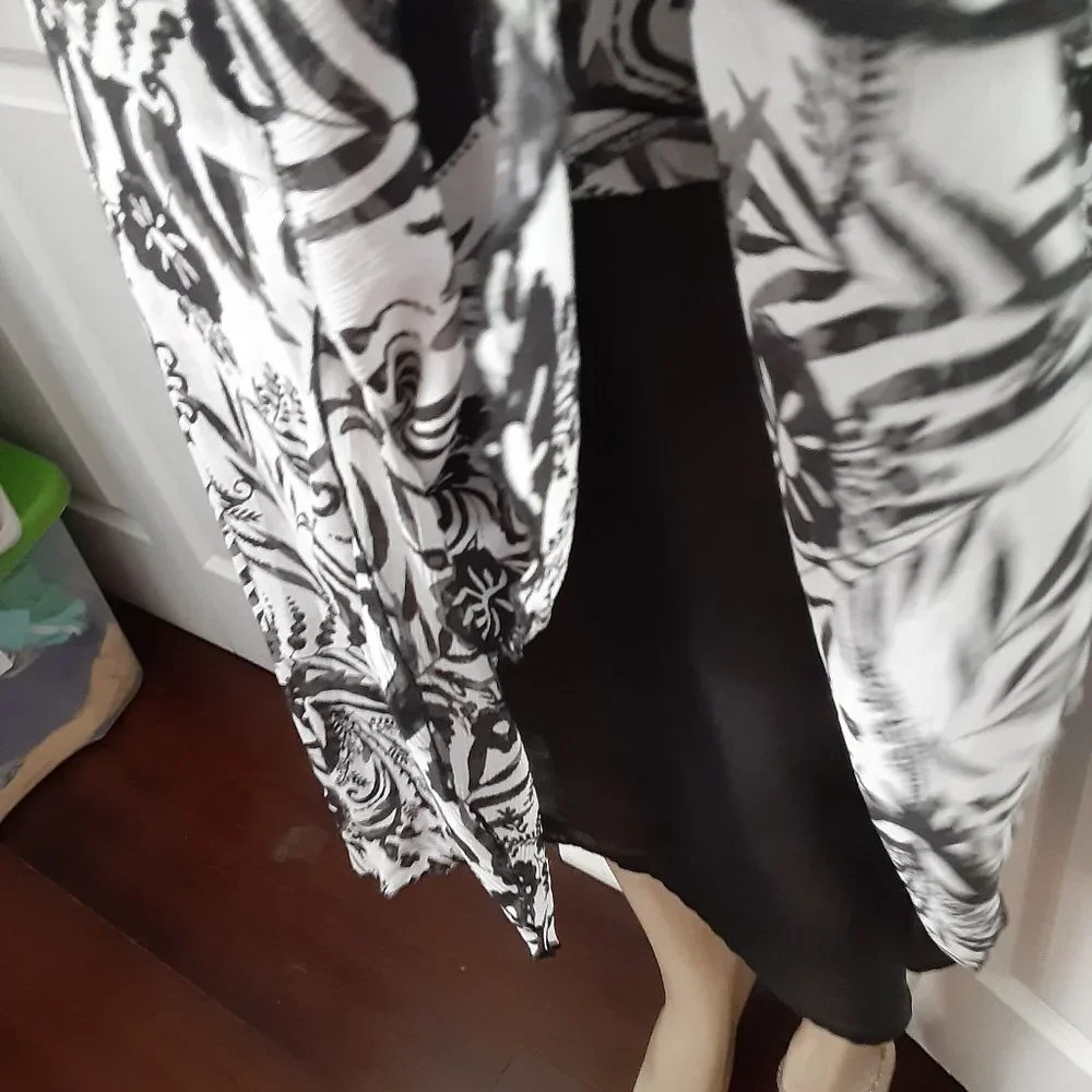 Floral Faux Wrap Midi A Line Apt 9 Skirt Size 8
